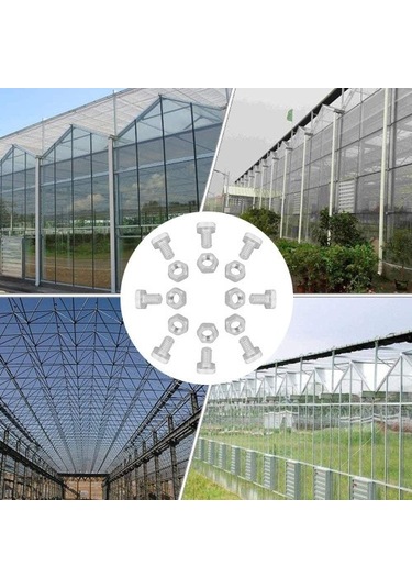 Guangdong Spirit Bahçe Malzemelerı-100 X Vida 100 X Somun-gümüş 6208