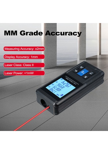 Reedark X100 El Tipi Lazer Ölçü Cihazı - 100m Aralık, 20 Veri Depolama, Alan/hacim/iki Nokta Ölçüm Modları, Ip54 Su Geçirmez, Siyah Pil Yok
