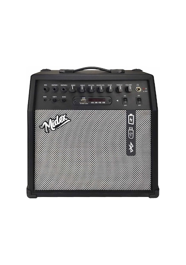 Midex Mga-50usb-bt Elektro Gitar Amfisi 50 Watt Usb Bluetooth Şarjlı 4 Girişli