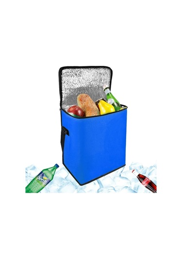 Plaj Soğutucu Çanta Buzluk Termos Sahil Soğuk Tutucu Çanta Mavi