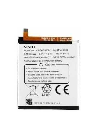 Vestel Uyumlu Venüs V5 Batarya Pil