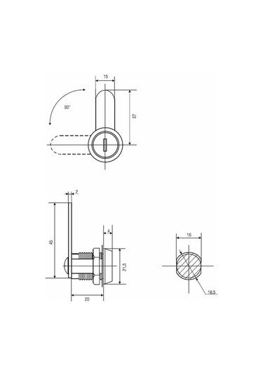 Brante Metalik Posta Kutusu İçin Kilit 2 Adet 136563735 Krom