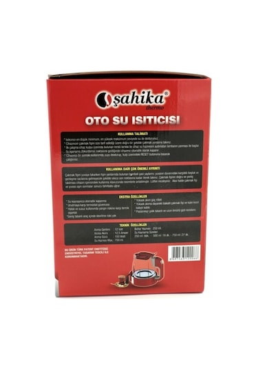 Ahmet Otomotiv Şahika Araç Oto Su Isıtıcısı 24v Paslanmaz Çelik Taban Ve Gizli Rezistanslı Kettle