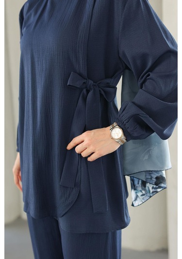 Bağlama Detaylı Takım Lacivert Lacivert