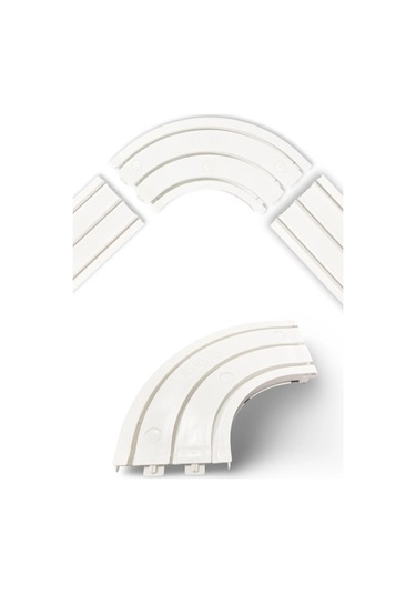 Tümray 3 Raylı Perde Rayı Korniş 90 Dönüş Köşe Aparatı