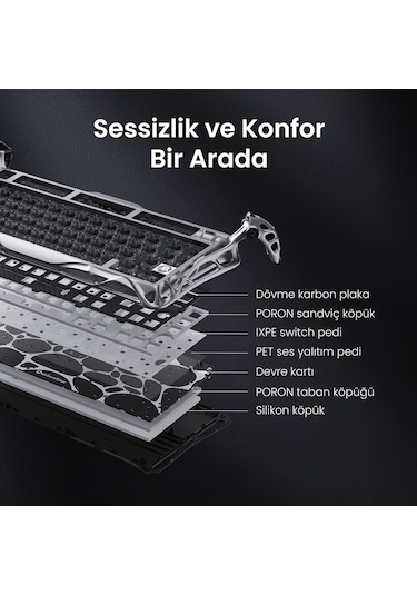 Gravastar V75 Pro Manyetik Kablolu Gaming Klavye, Xpro Kablosuz Optik Mouse Ve Mousepad Oyuncu Seti, Optik
