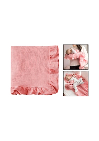 Dolıty Kundaklama Battaniyeleri Bebek Fotoğraf Props Için Pembe Pembe
