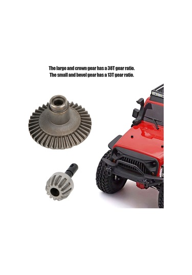 Geekyou Axıal Scx10 İçin 13t/38t Metal Ön-arka Köprü Dişlileri - Dayanıklı Çelik Malzeme, Uyumlu Wraith/yetı