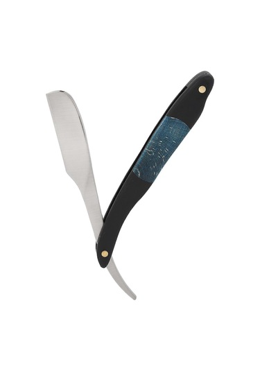 Erkekler İçin Düz Kenarlı Jilet Çinko Alaşımlı Taşınabilir Berber Katlanır Manuel Saç Kesim Jileti Yüz Bakımı İçin