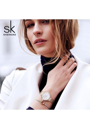 Novahub Moda Gümüş Kadranlı Kadın Kuvars Saat, Ayarlanabilir Milan Kayışı, Şık Ve Rahat Gümüş