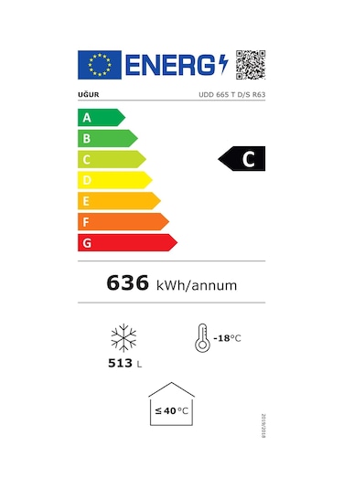 Uğur UDD 665 T D/S R63 Beyaz Yatay Derin Dondurucu