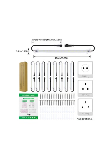 Led Bitki Büyüyen Işık Şeritleri 12" Tam Spektrumlu Güneş Işığı