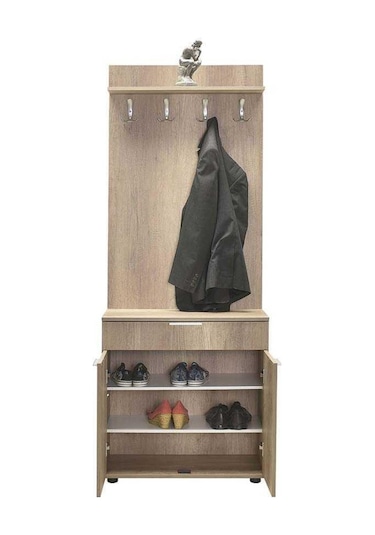 Adoremobilya Porto Iki Kapılı Çekmeceli Portmanto Ve Ayakkabı Dolabı - Tori