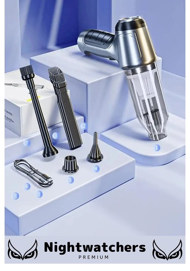 Yeni Seri Şarjlı Kablosuz 2 Fonksiyonlu Uyumlu Vakumlu El Süpürgesi Üfleme Özellikli Araç Süpürgesi