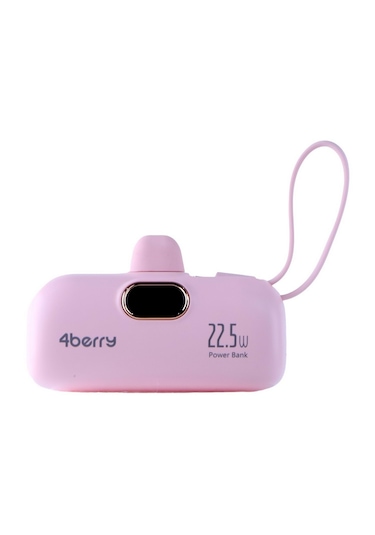 Dx268y Pembe Powerbank 5.000 Mah, 22.5 W Lightning Hızlı Şarj