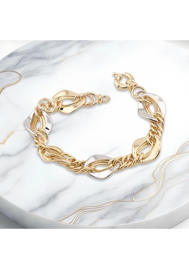 Th5156 Altın Model 925 Ayar Gümüş Hallow Bileklik