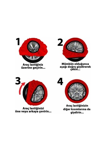 Active 285/45/21 Xx Large Size 74  Oto Kar Çorabı 2 Lastik İçin Matte Universal