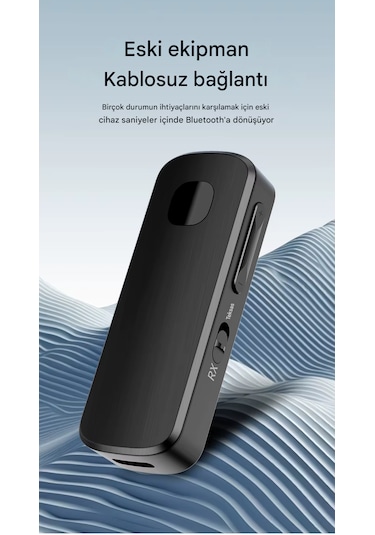 Bluetooth Adaptör 2in1 Alıcı Verici Bluetooth 5.4 Receiver Aux Wireless Araç Hoparlör Bluetooth Kiti