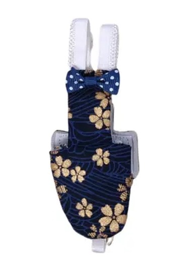 Fochsia Mavi Çiçek Desenli Papağan Ve Güvercin Bezi, Nefes Alabilir, Sızdırmaz, Ayarlanabilir, Moda Çiçek Baskı.