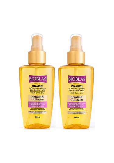 Bioblas Keratin Kolajen Onarıcı Dolgunlaştırıcı Saç Bakım Yağı 100 Ml 2 Adet
