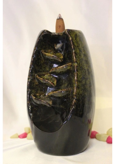 Geri Akış Tütsülük Ters Akış Tütsü Seramik Feng Şui Yeşil 01