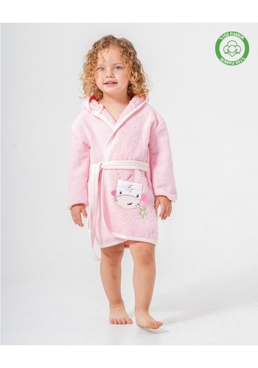 Balinalı Bornoz Pembe - Pembe