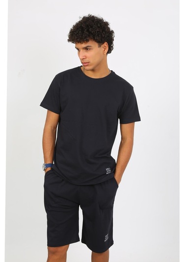 Akbeniz Erkek Pamuk Lakost Alt Üst Kaprili Pijama Takım Lacivert 6874 Lacivert