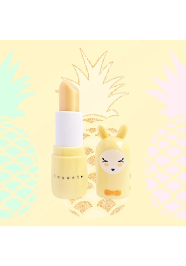 Inuwet Bunny Lip Balm Glitter Gold Pineapple