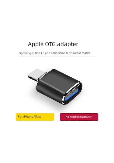 Mini Siyah Lightning Usb Otg Adaptör Kablo Um34826-4 Yurt Dışından