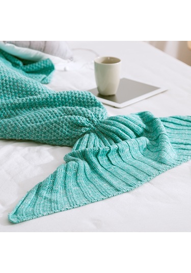 Sones Denizkızı Kuyruğu Battaniye Yetişkinler İçin Süper Yumuşak Uyku Örme Battaniyeler, Boyut: 140 X 70cm Pembe