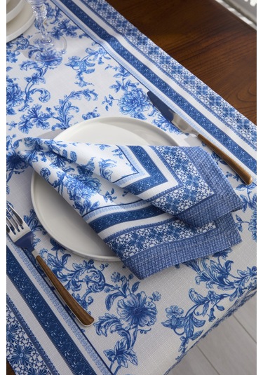 Karaca Home Rosario Dertsiz 2'li Kumaş Peçete 45x45 Cm Mavi