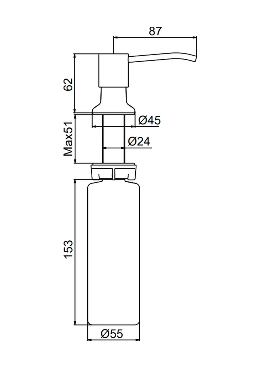 Frap Gömme Sıvı Sabun Dispanseri 436680812 Kahverengi