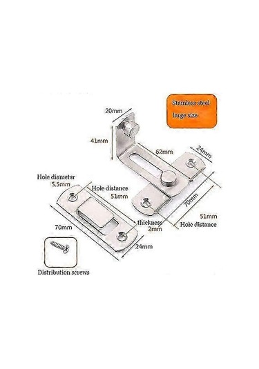 90 Derecelik Dik Açılı Kapı Kilidi Tokası Kilidi Cıvata Kilidi Ka