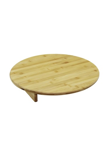 Yuvaralakmini Sofra Model Çap:45cm - Y:8.5cmayaklı Bambu Ahşap Kesim Panosu 5365 Çok Renkli
