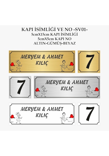 Kapı Isimliği Ve No -Sv01-