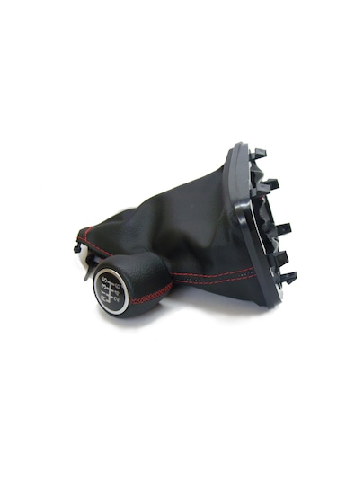 Fiat Linea-punto Deri Vites Topuzu Ve Körüğü Takım Kırmızı Dikişli Siyah