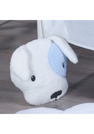 Lüx Sevimli Köpek Figürlü Welsoft Battaniye + Yastık Açık Mavi