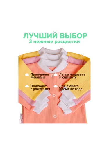 Sof'uska Yenidoğan Bebekler İçin Bodyler Ve Kazaklar Seti, 3 Parça 21042737 Gri