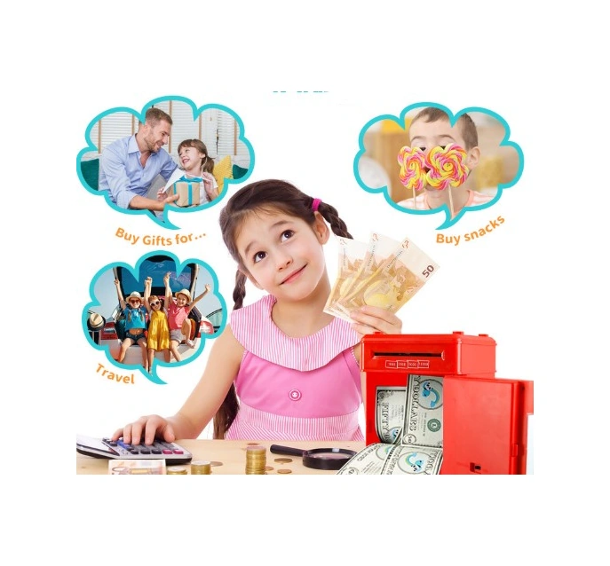 Elektronik Şifreli Kasa Otomatik Kağıt Para Alan Atm Kumbara 5256