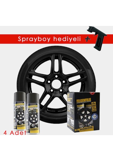 Jant Folyo 4Lü Set - Parlak Siyah