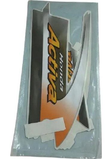 Honda Activa Arma Seti Sticker Yeni Model Turuncu-gri