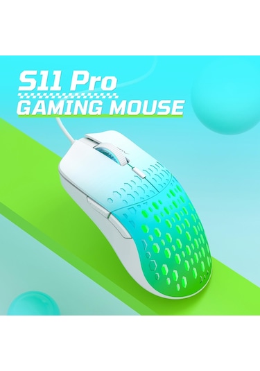 Aula S11 Pro 3600 DPI RGB Optik Oyuncu Mouse