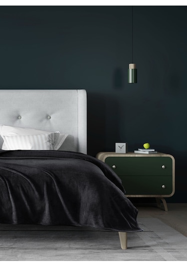 Deluxe Wellsoft Tv Battaniyesi Siyah Tek Kişilik Battaniye 150x200 Cm