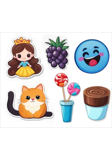 Çocuk Etiket Seti Sticker Yapıştırma Defter Masa Dolap Suluk V2