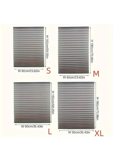 Elmpaly Yarım Gölge Basit Fon Perdesi Güneşlik Işık Koruması Ofis Yatak Odası Gri M 60x180 Cm Açık Gri