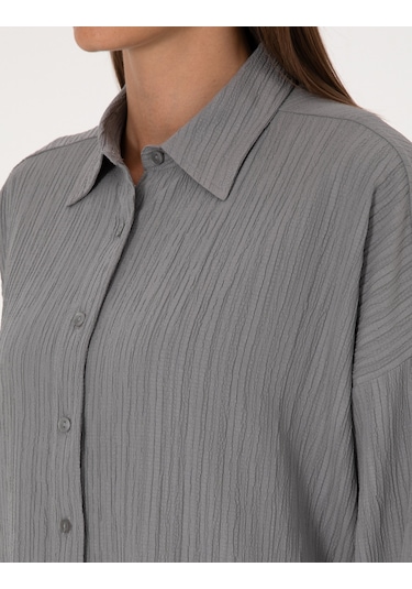 Pierre Cardin Kadın Gri Gömlek Desenli 50318232-vr024 Gri