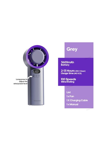 Goldenqian Kınscoter Şiddetli Blower Mini Turbo Jet Fan El Nesil Fırçasız Motor Rüzgar Yüksek Hızlı Kanal Fanlar A Grey