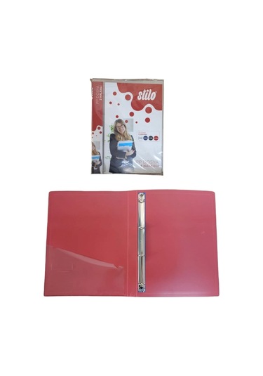 Stilo 4 Halkalı Pp Dosya Kırmızı / 2 Adet