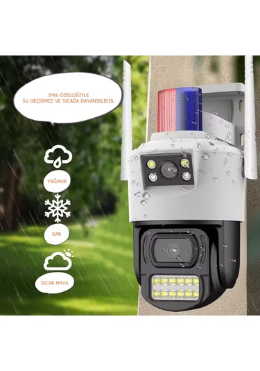 Secumore V380 Su Geçirmez Wifi Çift Kamera Güvenlik Kamerası