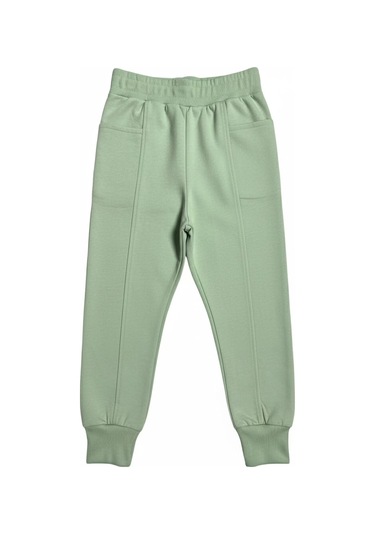 Yazı Detaylı Tarz Yeşil Renk Kız Çocuk Takım Yeşil